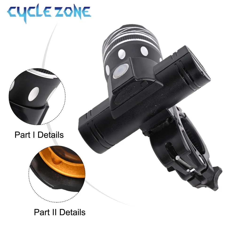 LED Bicycle Front Light Zoomable Adjustment Headlight USB Rechargeable Bike Head Lamop for Safety Cycling Bicycle Accessories image 3