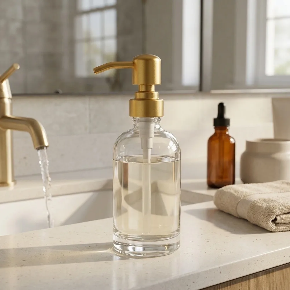 Replacement Gold Soap Dispenser Pump for 28-400 For Bottles Stainless Steel 10x3x3cm Rust Free Long Life Design