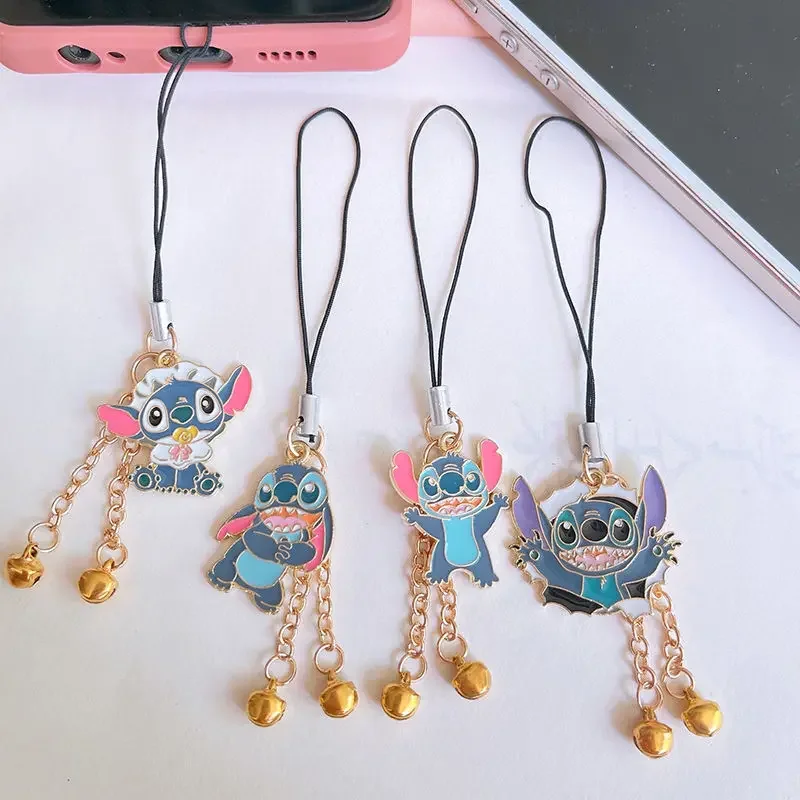 Lilo & Stitch Cartoon Personality Creative Fashion Mobile Phone Pendant Kawaii Keychain Backpack Decoration Children's Gift