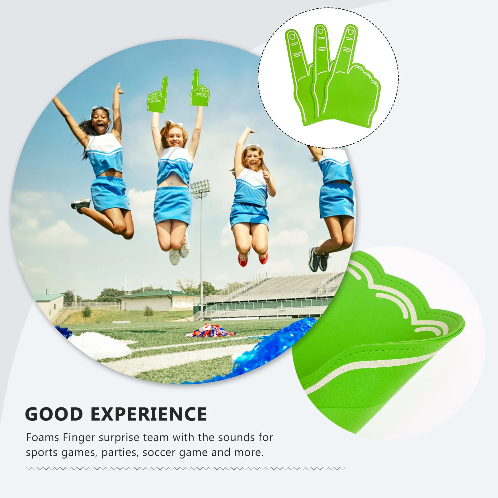 

3 шт., пенопластовый палец для спортивных мероприятий, товары для вечеринок, школьные духовые предметы, черлидинг, руки, шумогенераторы, декор для футбольного фестиваля