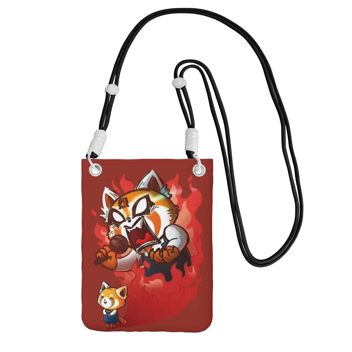 

Custom Aggressive Retsuko Smart Phone Wallet With Strap Animation Crossbody Bag Men Women Travel Hiking Mobile Phone Bag