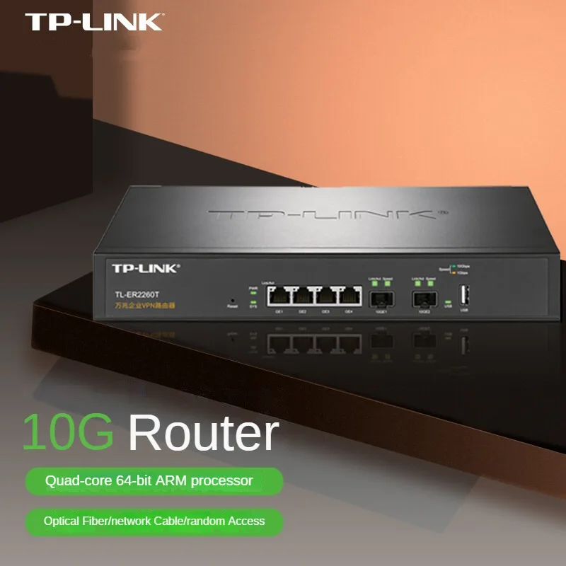 TP-LINK TL-ER2260T Full Gigabit Router 10G SFP Quad Core ARM CPU AC Management Network Management VPN