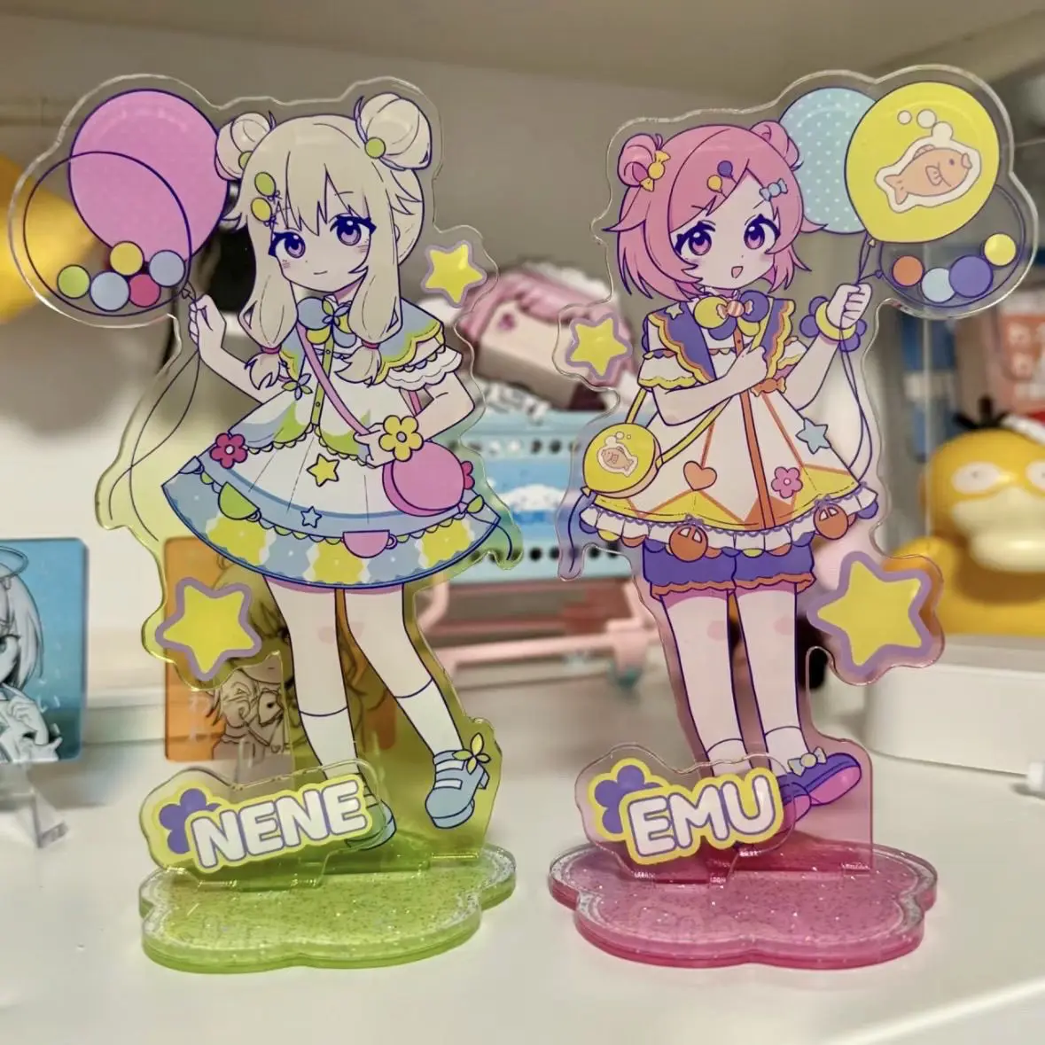 Kusanagi Nene Otori Emu Anime Chaveiros, Pingente de mochila bonito, Suportes acrílicos, Model Desk, Cosplay, Desktop Ornamento Presentes