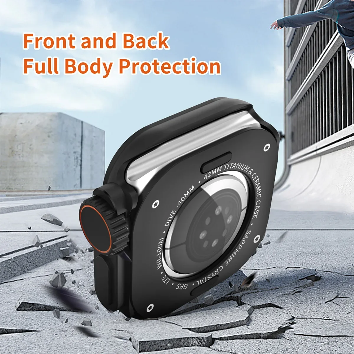 Metal+Plastic Case for Apple Watch 11 10 Change To Ultra2 Cover Aluminum Alloy Bumper Protective Frame for IWatch S11 10 46 42mm