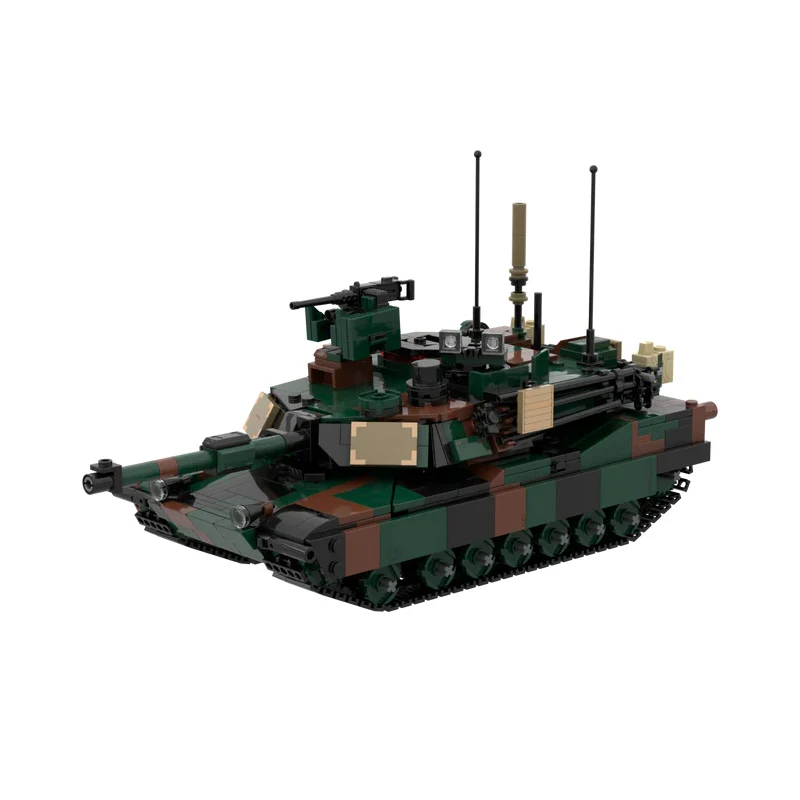 M1A2 SEP V2 Military Tank Model MOC Building Bricks War Equipment Modular Technology Gifts Holiday Assemble Children Toys Suit