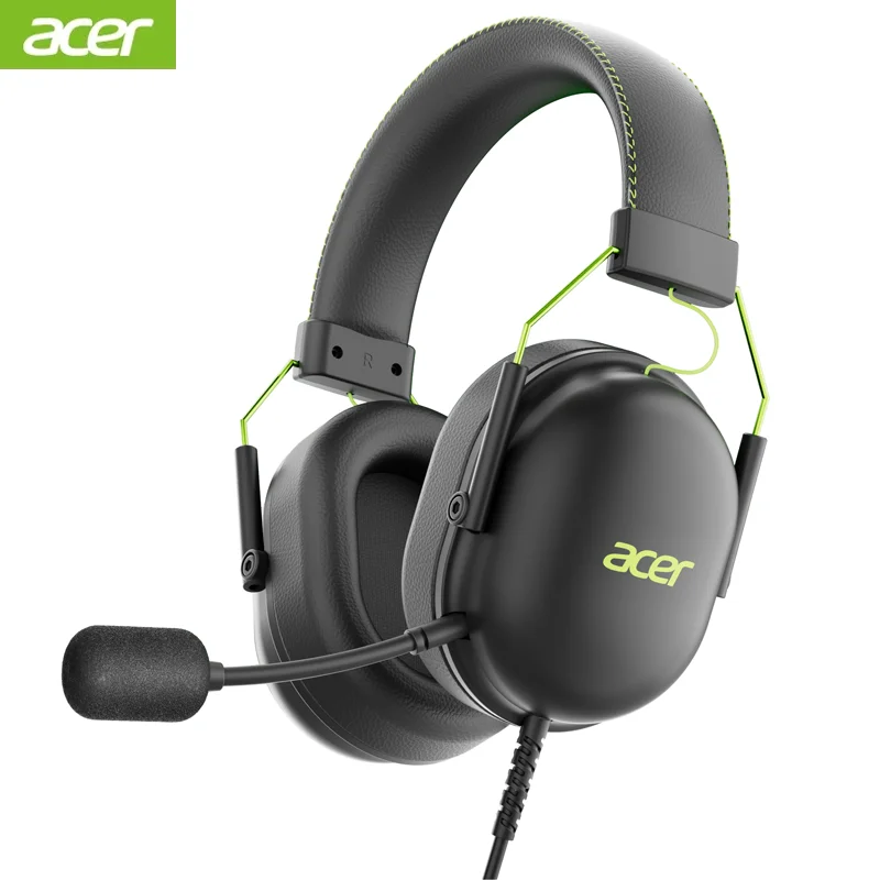 Headset Gaming Acer OHW200 2025 dengan Mic, Suara Surround 7.1, Kabel USB, Peredam Kebisingan - untuk PC, Laptop