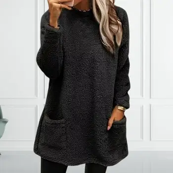 Moda jaqueta de lã casual inverno moletom pulôver topos outono e inverno camisola para mulheres engrossado camisolas quentes