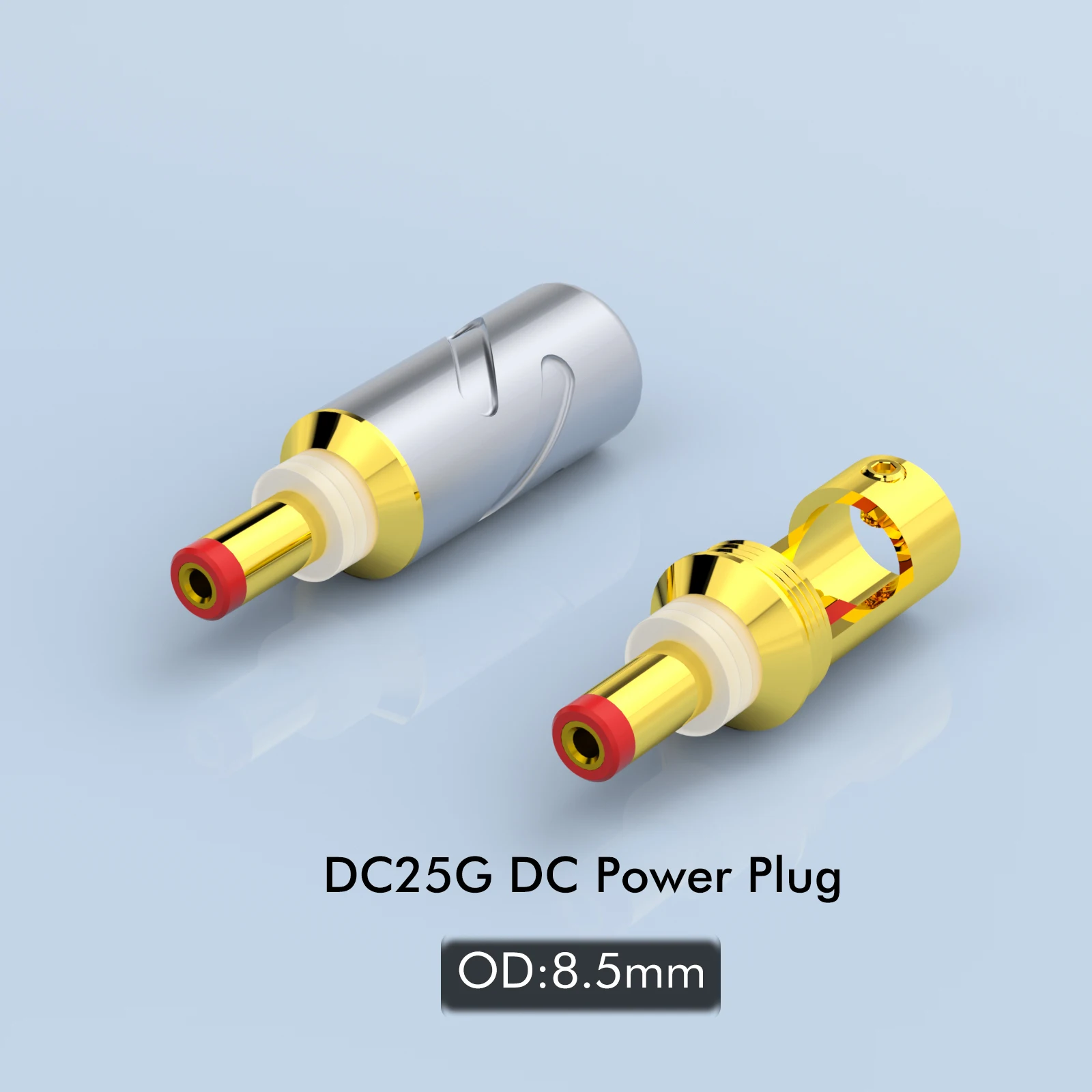Monosaudio High Quality DC2.1 2.5 Gold-plated DC Power Plug For HIFI Audio DC Barrel Plug