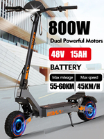 kukirin g2 800w 48v15ah electric scooter max speed 45km/h led display hydraulic brake 10 inch off-road tyres range 70km foldable