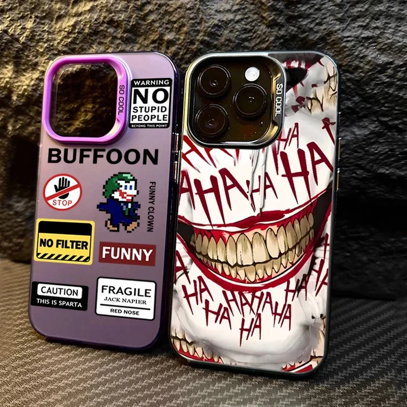 Clown Buffoon Matte Texture Phone Case For iPhone 15 Cases iPhone 11 12 13 14 Pro Max XS X XR 7 8 Plus Shockproof Bumper Cover