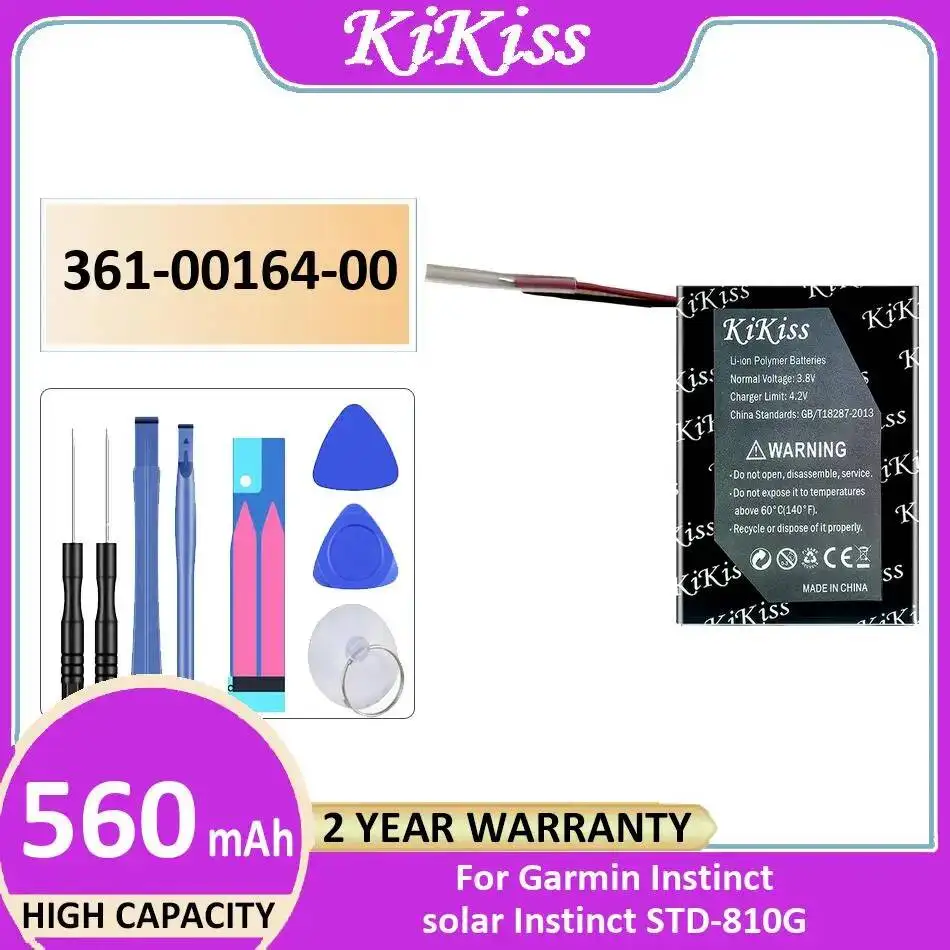 

Хорошая низкотемпературная батарея 361-00164-00 560 мАч для часов Garmin Instinct Solar Std-810G