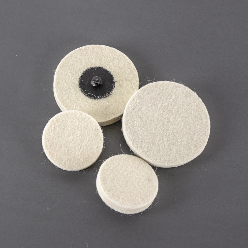 50mm/75mm Wool Polishing Wheel Buffing Pads Quick Change Felt Polishing Disc Roll Rock for Rotary Tool Abrasive