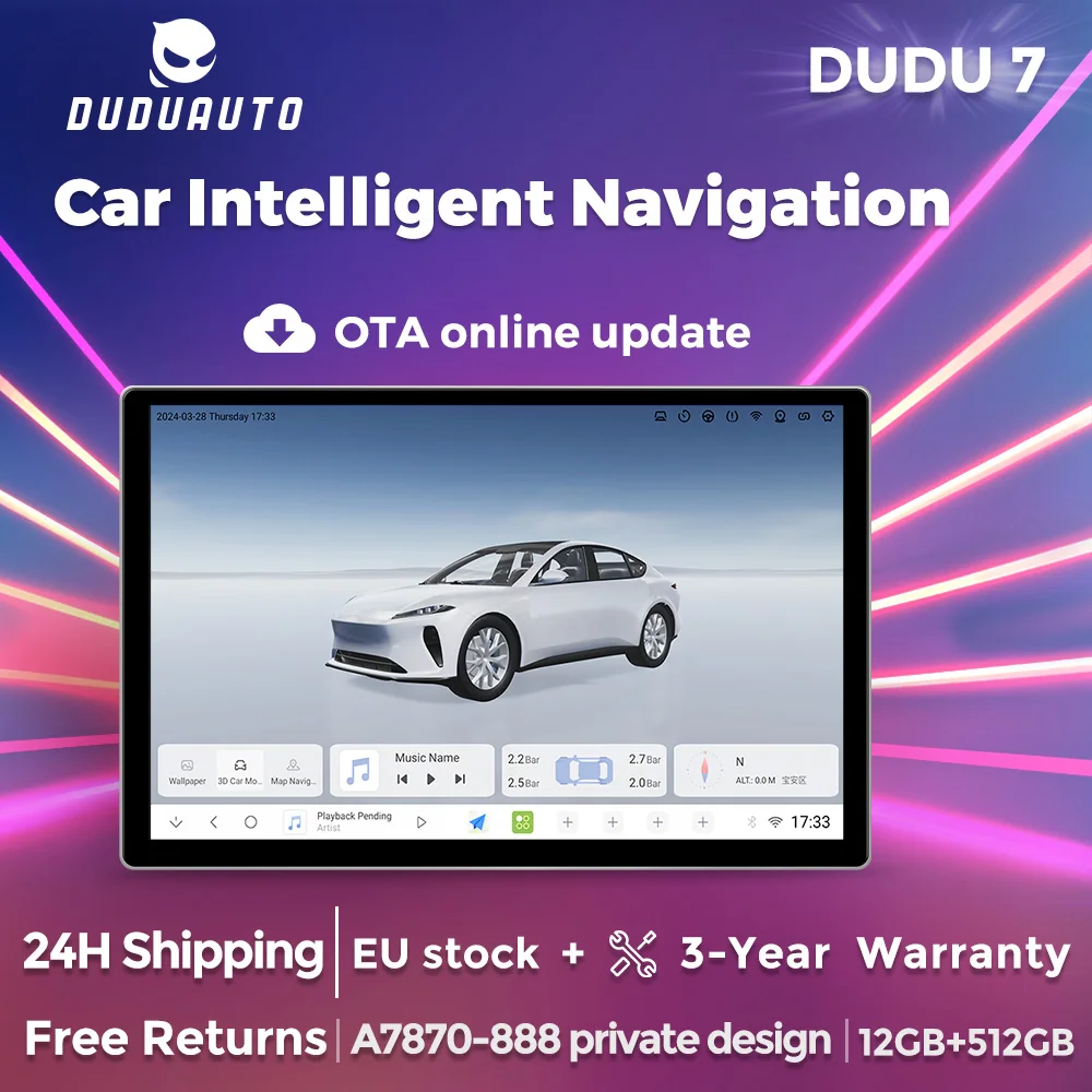 DUDUAUTO 9.5/10.36/11.5/13Inch 2K Touch CarPlay Car Radio Universal GPS BT CarPlay Auto Android 13 Multimedia Player 2Din No dvd