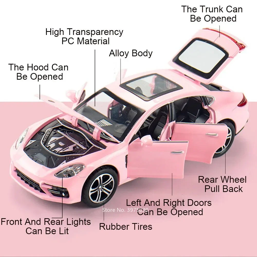 1:32 باناميرا 911 Targa 4S ألعاب نموذج سبيكة دييكاست سيارات موسيقى خفيفة المركبات الإطارات المطاطية عجلة التراجع طاولة السيارة حلية