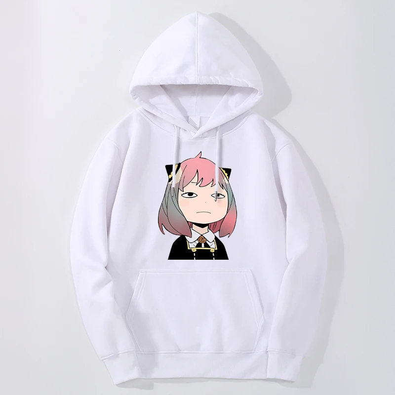 Spy X Family Japan Anime Sweatshirts Hoodies Cute Kawaii Girl Anya Forger Pink Harajuku Hip Hop Casual Clothes Streetwear