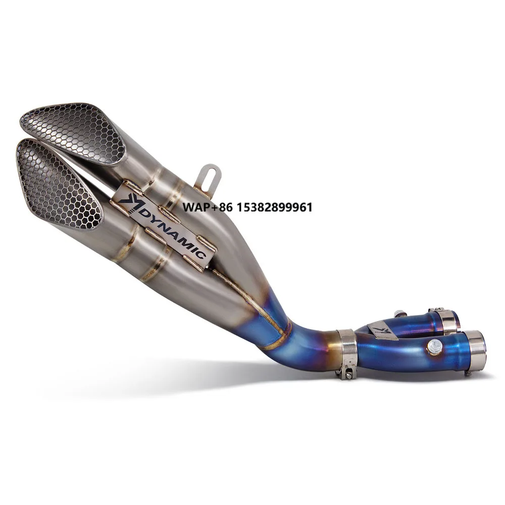 

For YZF R1 R1M 2015-2023 Motorcycle Exhaust Slip on Line DY Honeycomb Muffler Titanium Alloy GP Pipe