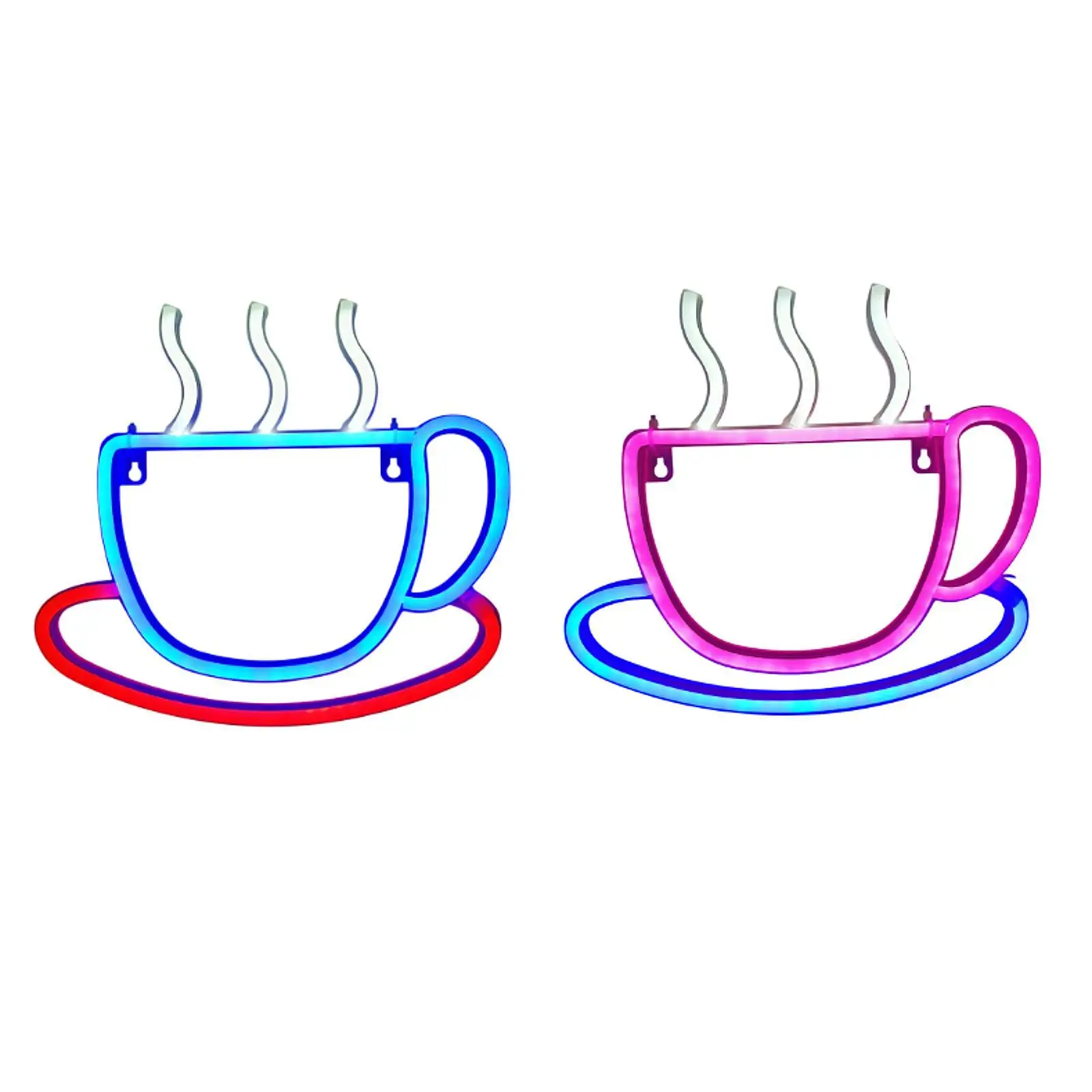 LED Coffee Cup Neon Light Welcome LED Night Light Opening Restaurant Kitchen