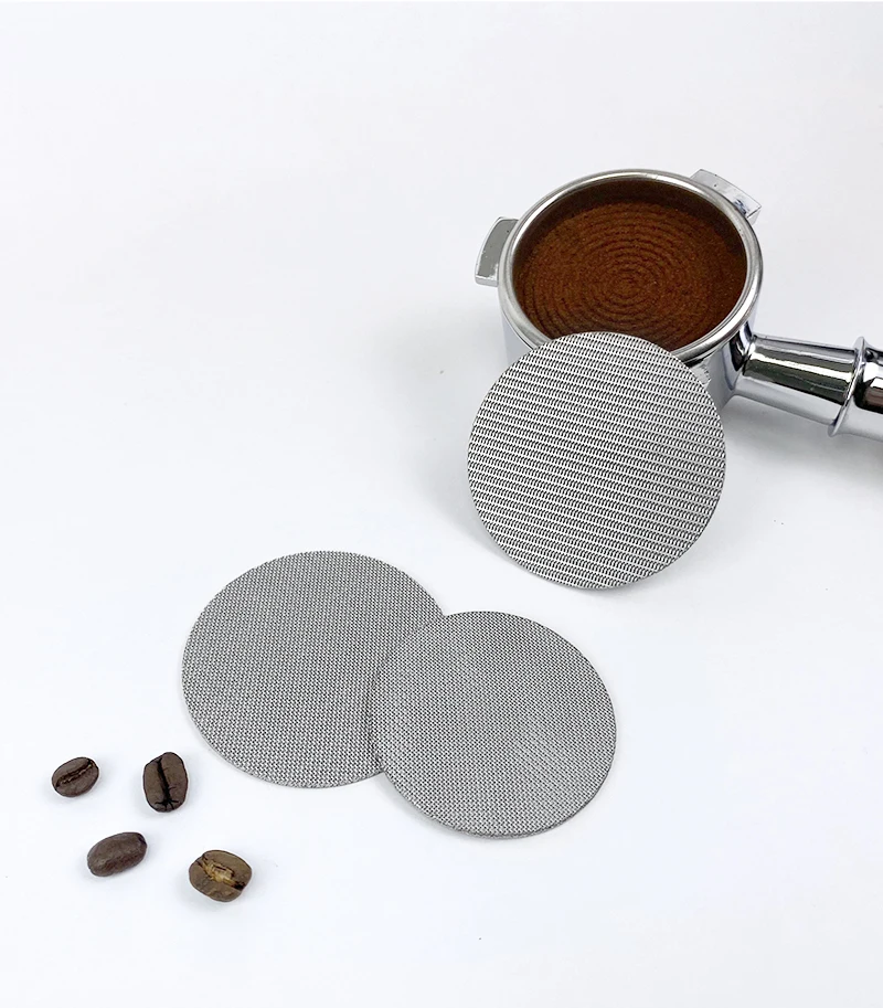 Kaffee Puck Bildschirm Fit 51mm 53,5mm 58,5mm Wiederverwendbare Boden Filter Mesh Hitzebeständige Metall Für Espresso zubehör Barista Werkzeug – Detail 3