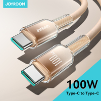 Joyroom PD 100W Type C Fast Charge Data Cable 1.2/2M For iPhone 16/15 Huawei Samsung Xiaomi USB C Charging Cord for Macbook Pro