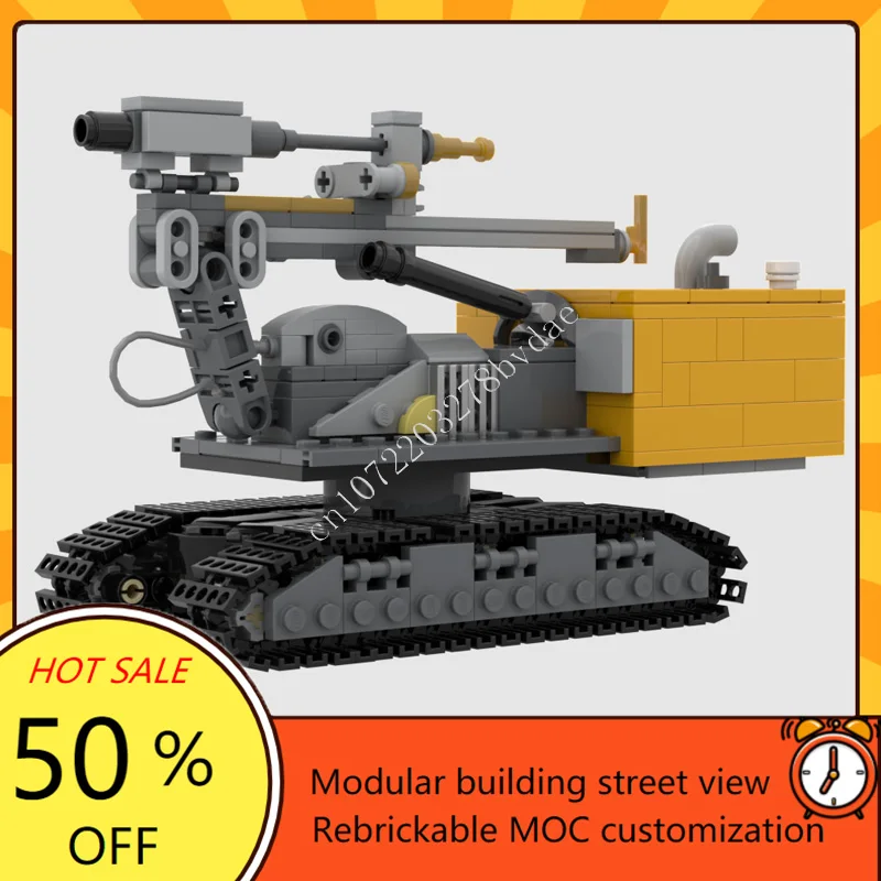 385PCS Tecnico Gyrotron Maser Impianto di Perforazione MOC Auto Veicolo Puzzle Personalizzato Tecnico Giocattolo FAI DA TE Per Il Bambino Vacanza Regalo Di Compleanno