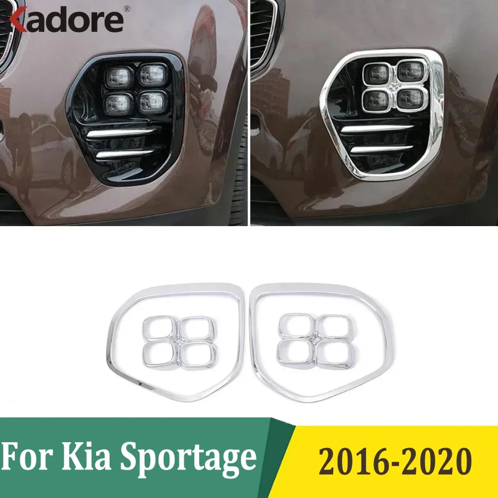 

Для Kia Sportage 2016-2020 хромированные передние противотуманные фары, крышка, накладка, защитная наклейка, декоративные внешние аксессуары для автомобиля