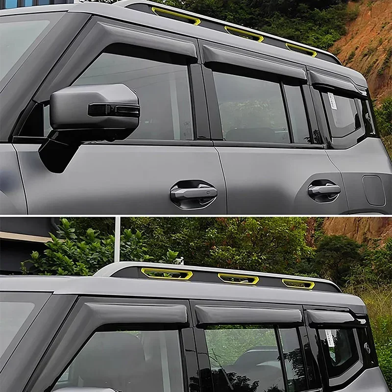 4/6Pcs Car Door Window Rain Covers Fit For Chery Jetour Traveler T2 2023 2024 Car Accessories Window Protective Awning Shield