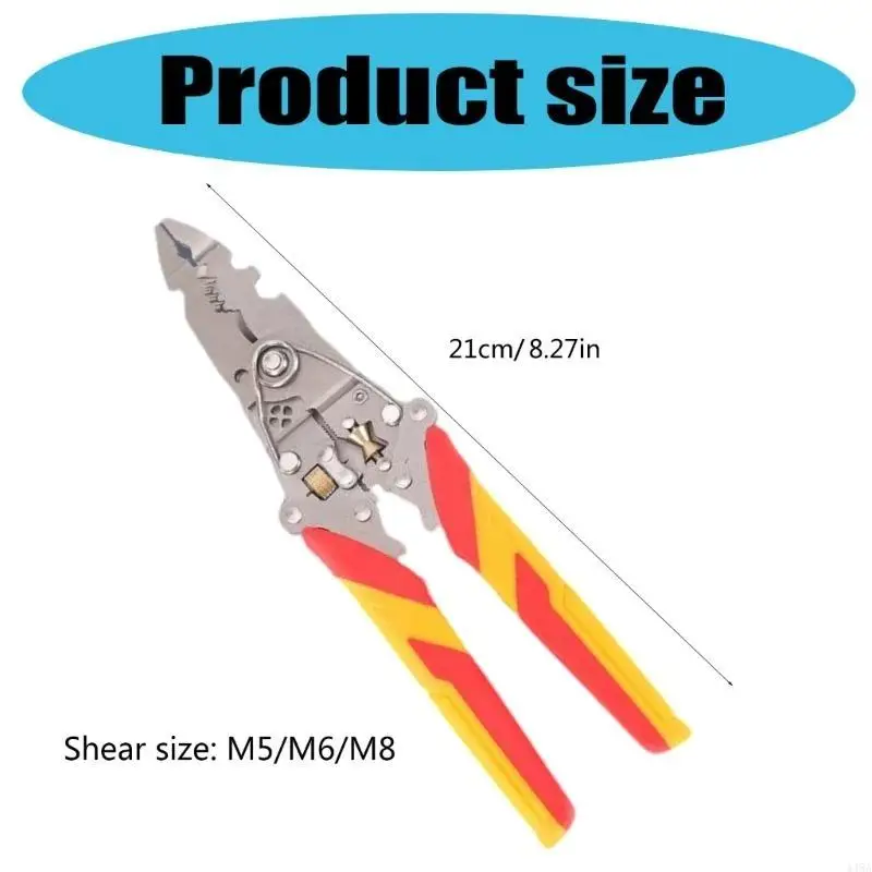 

Multifunctional 15 in 1 Foldable Wire Stripping Pliers with Ergonomic Grip and Safety Lock for Efficient Electrical Work 448A
