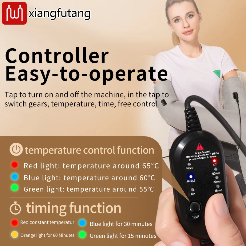 휴대용 적색광 난방 롱 암 프로텍터 손 관절 통증 및 팔 무감각 완화 혈액 순환 촉진 팔 워머