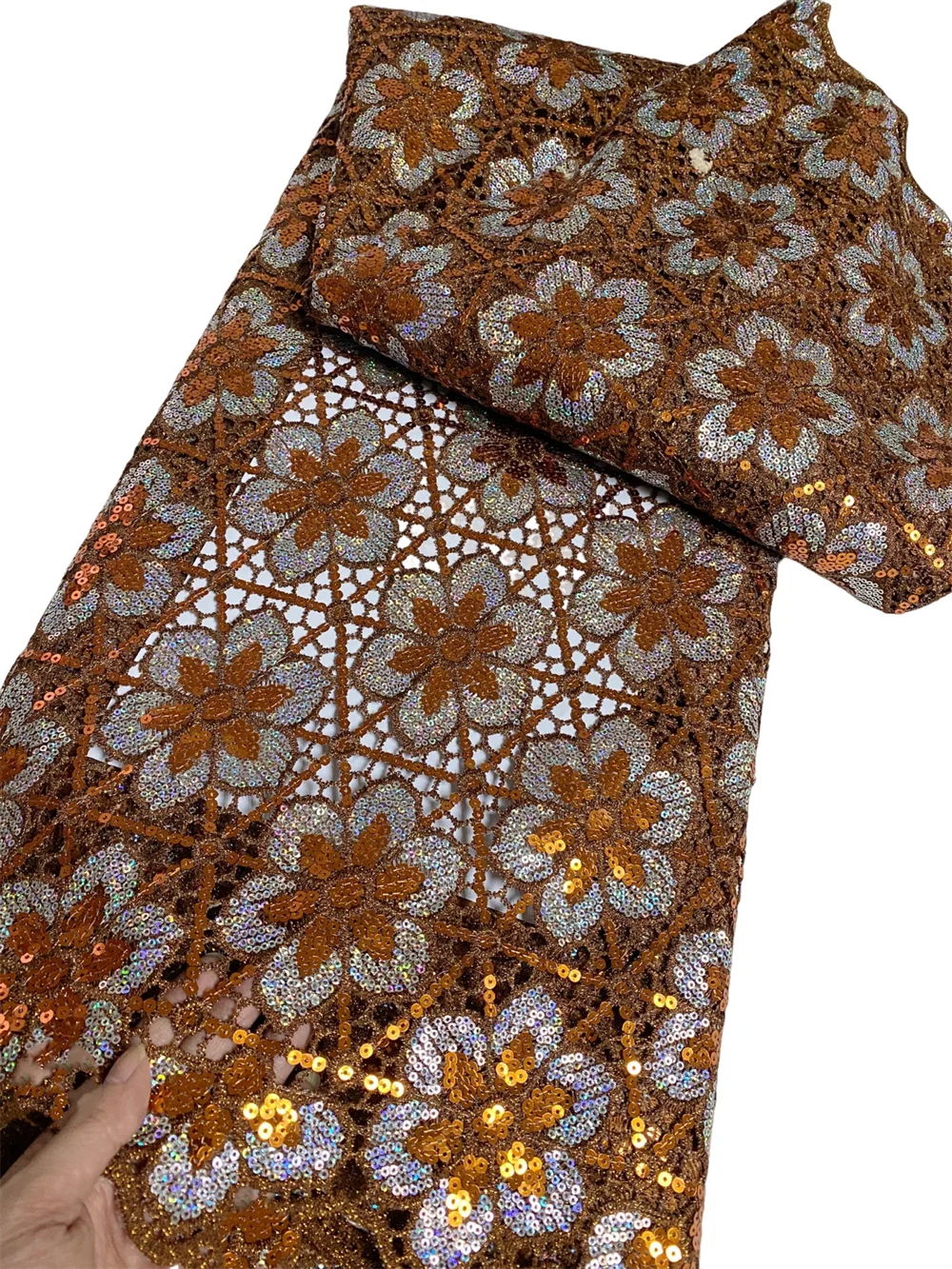 

Модная африканская водорастворимая кружевная ткань с блестками, 2022, Дубай, двухцветный дизайн, нигерийский шнур, гипюровое кружево для женщин, свадебная вечеринка