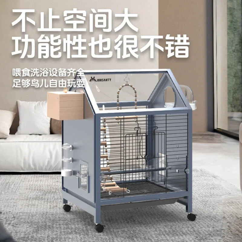 Parrot cage large household Xuanfeng tiger skin peony parrot Hengsi bird cage starling special villa