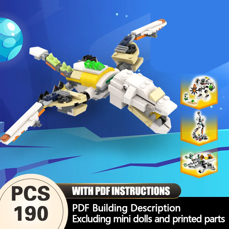 

Creators Animal Series Model MOC Building Bricks Sci-Fi Dragon Modular Technology Gifts Holiday Assemble Children Toys Suit
