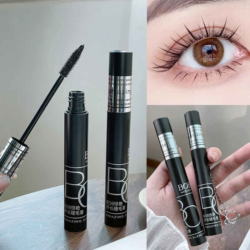 Preto grosso olho preto alongado impermeável à prova de suor longa duração rímel configuração creme festa encaracolado grosso volume cílios