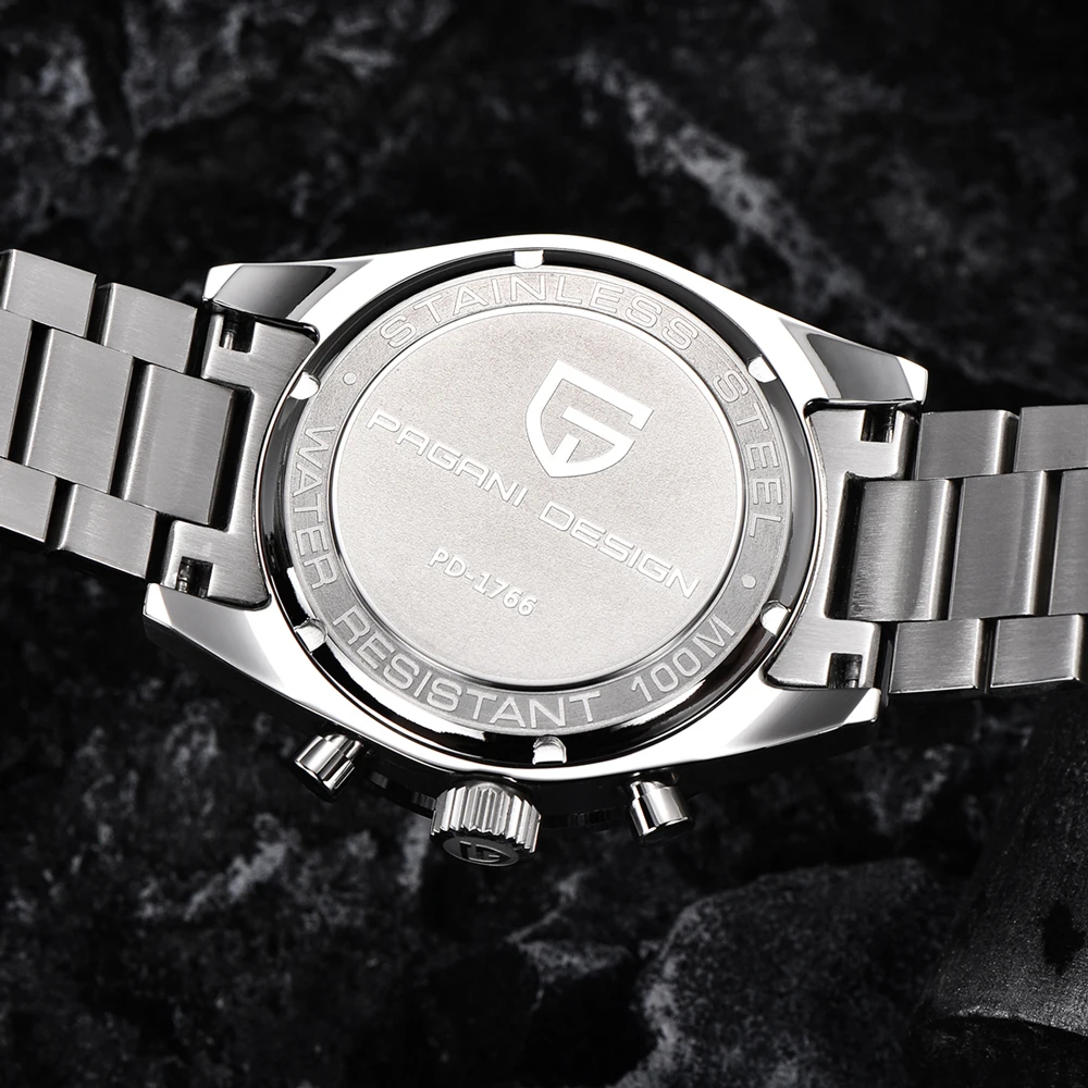 PAGANI DESIGN Uhr Herren Luxus Quarz Herrenuhr PD1766 VK63 Uhrwerk Saphirglas Wasserdicht Edelstahl Herrenuhr