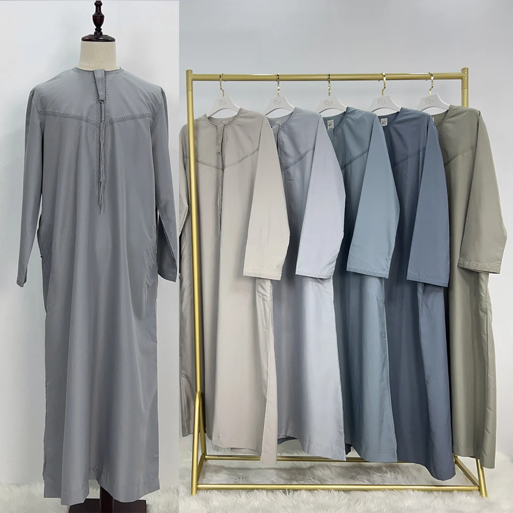 Muslim Islam Men Traditional Clothing Long Dress Jubba Thobe Saudi Arab Kaftan Ramadan Robe Daffah Dishdasha Eid Djellaba Abaya