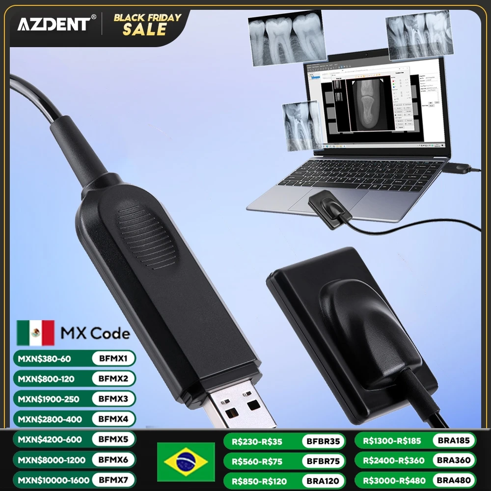 AZDENT Dental Sensor X-Ray Digital Sensor Intraoral Digital System HD Image Dentistry Tools Dental Lab Equipment