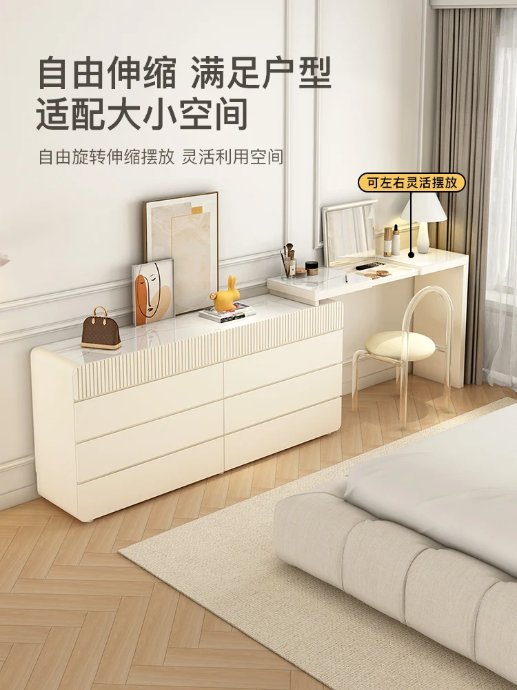 Cream fan cabinet dresser integrated simple modern master bedroom aisle corner desk bedside table