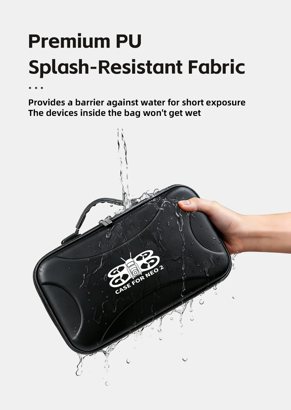 

For DJI NEO 2 PU Storage Bag Portable Shoulder Bag Large Capacity Case For DJI Neo 2 RC-2 Organizer Shockproof Bag Accessory