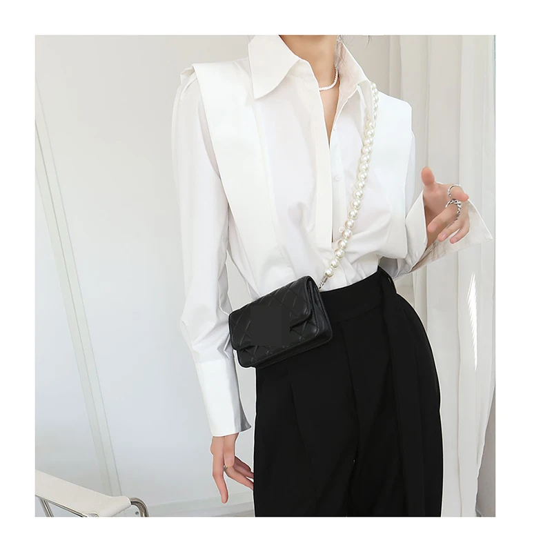 2024 Spring New High end Commuting White Shirt Autumn/Winter New Long sleeved Bottom Top  shirts