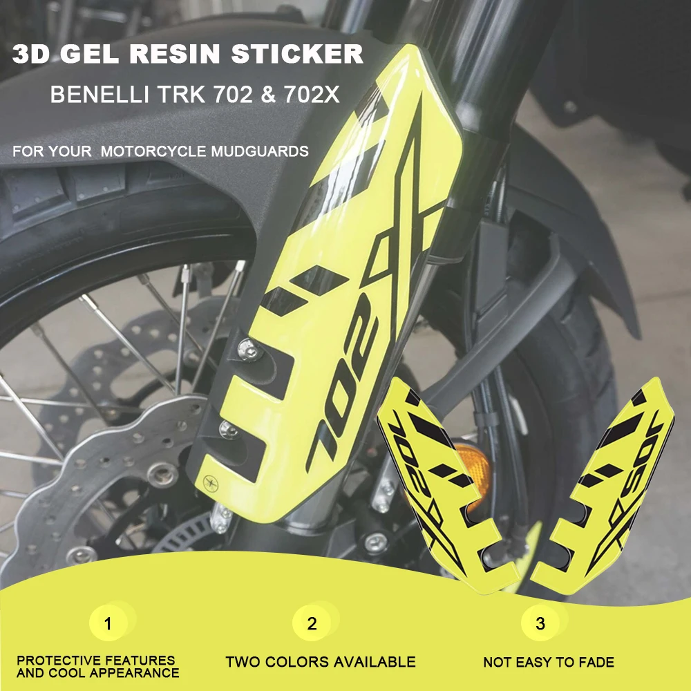 

for Benelli TRK 702 X 2023 Motorcycle accessory 3D Stickers Motorcycle Mudguards Protection Stickers