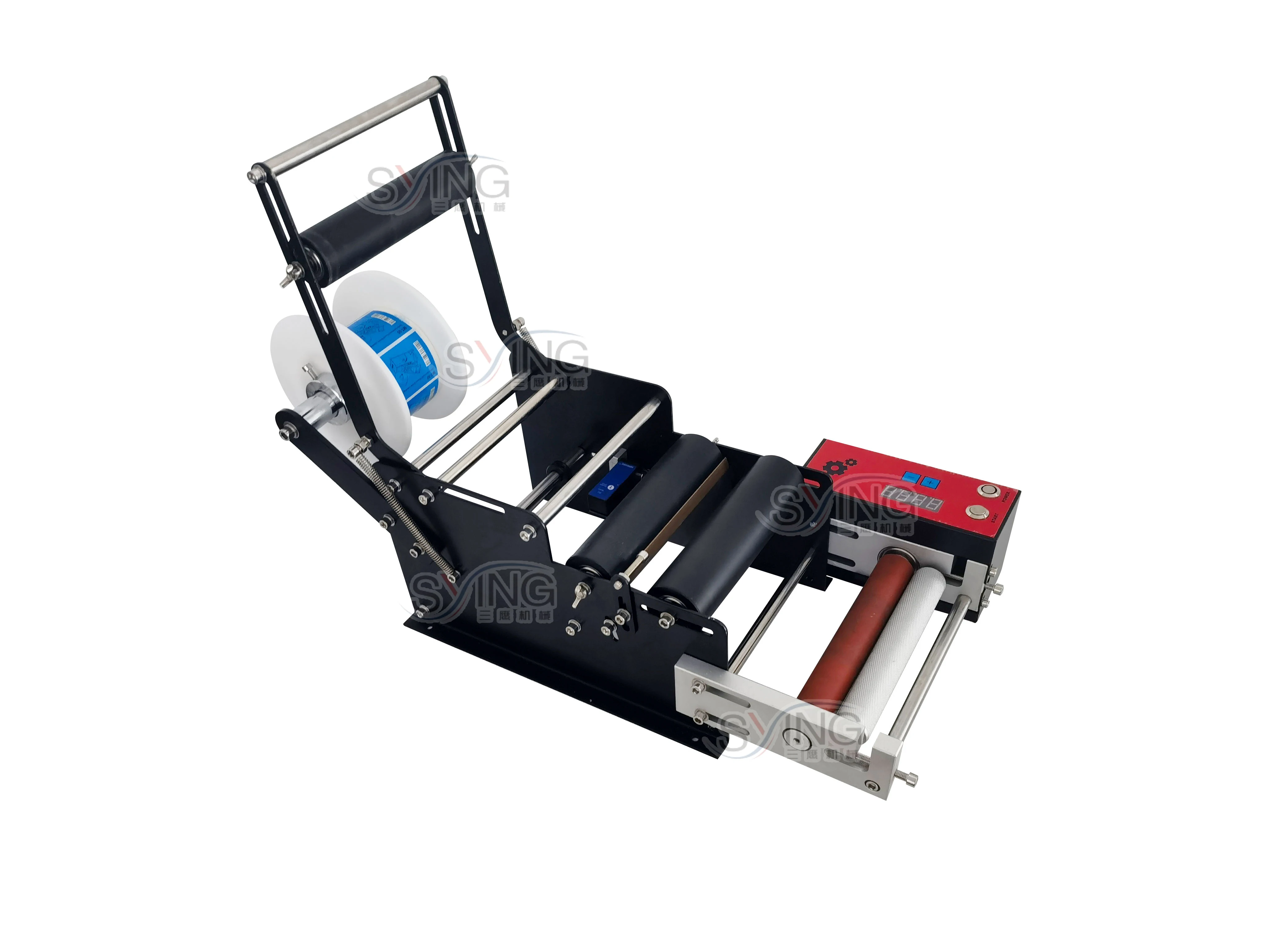MT-50B Semi Automatic Small Desktop Mineral Water Plastic Round Bottle Sticker Labeling Applicator Machine