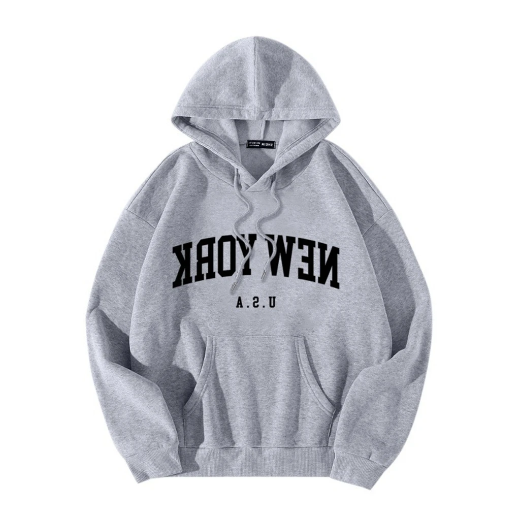 

kpop Black Hoodie NEW YORK CITY PRINTE Women Men Autumn Sweatshirt Pullover Hoody Kpop 2pcs Clothes For Youth Fans