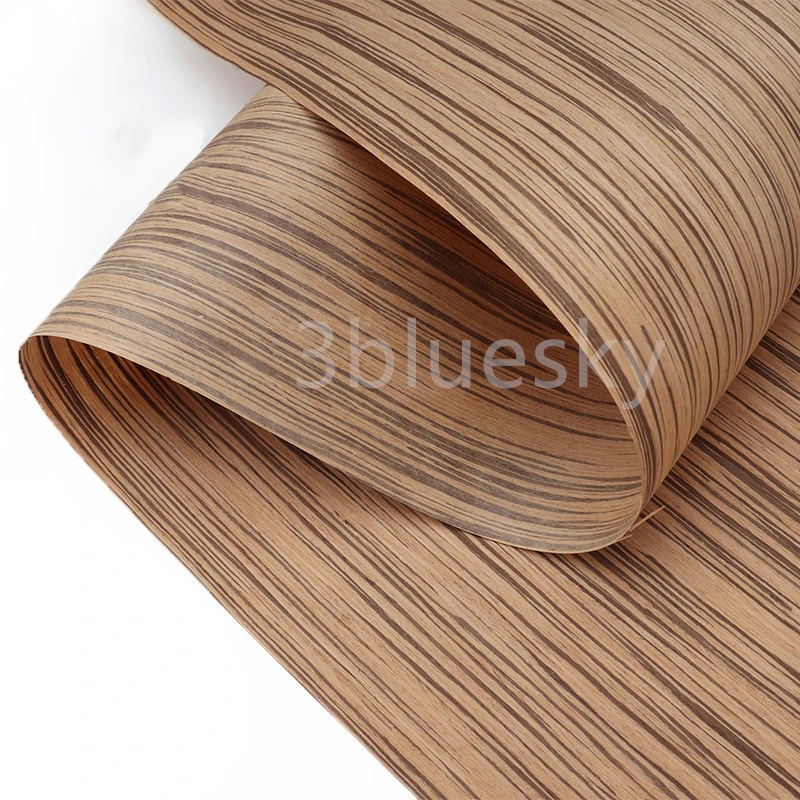 Reconstituted Wood Veneer Zebra Wood Technology Wood Veneer for Furniture Home Decor E.V. Q/C