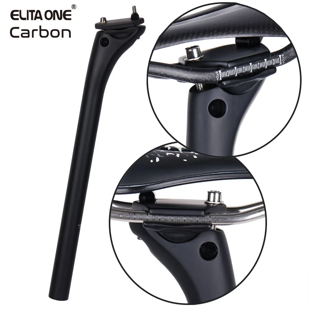 Sztyca podsiodłowa ELITAONE MTB Carbon 27.2/30.9/31.6mm Offset 20mm Sztyca podsiodłowa do roweru szosowego z osłoną podstawy z włókna węglowego