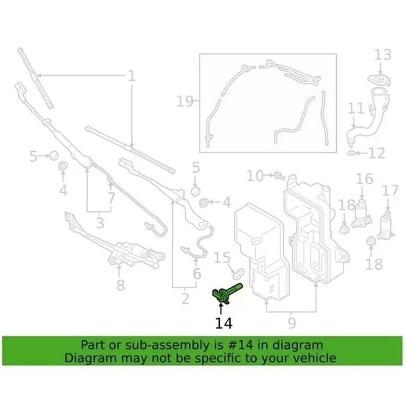 

For Volvo XC60 S90 V90 2009-2017 Car Water Level Sensor Level Sensor Level Warning Spray Bottle 31333888 32237467-M53K