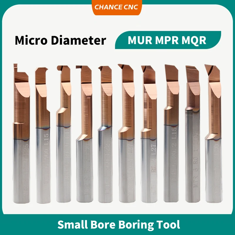 MUR MPR MQR Small Bore Boring Tool Carbide Micro Diameter Internal Copying boring Tool Tungsten steel alloy shockproof tool bar