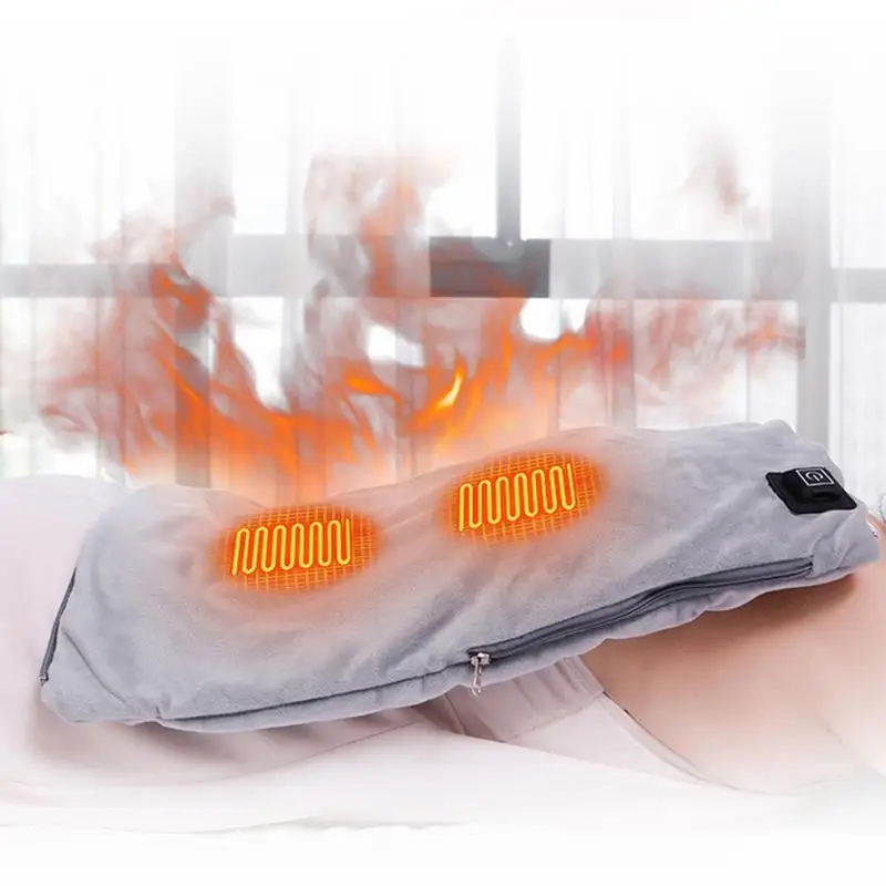 Heated Throw Pillow Portable Cozy Electric Pillow Hand Warmer Heated Seat Cushion 3 Heat Settings Pillow For Home Car Sushion