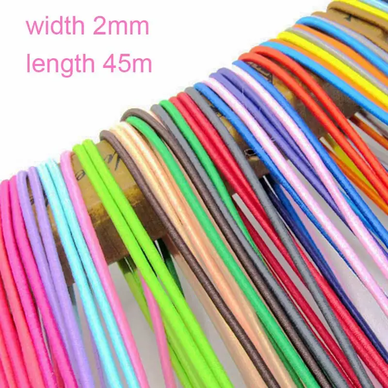 

Rubber band round thin thickened high elasticity leather band elastic rope colour thick trousers elastic rope rubber band 2mm