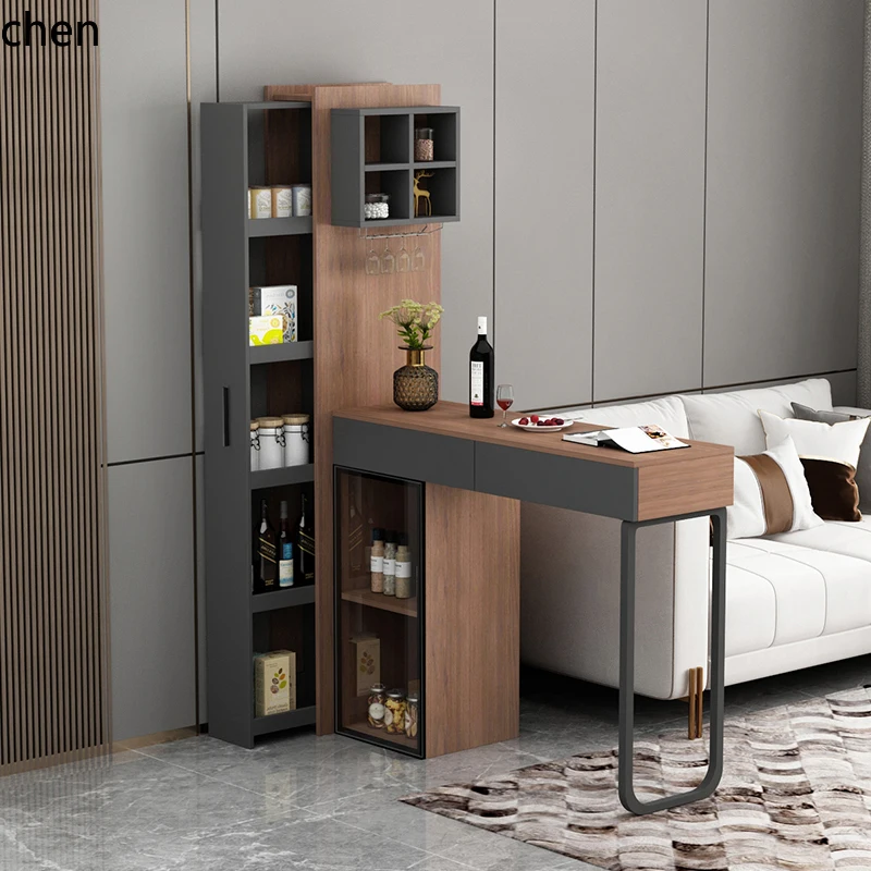 

YFY rock slab bar table household simple dining table wall high table living room creative partition wine cabinet bar