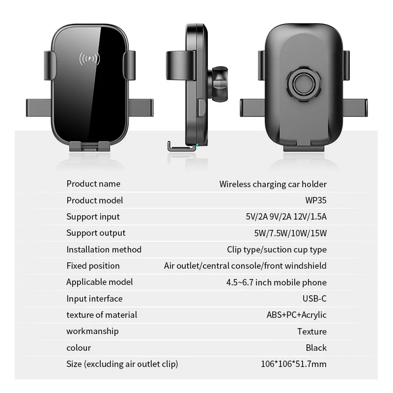 For MG 4 MG4 EV 2022 Car 15W Wireless Charging QI Phone Holder Trim Screen Navigation Base Accessories