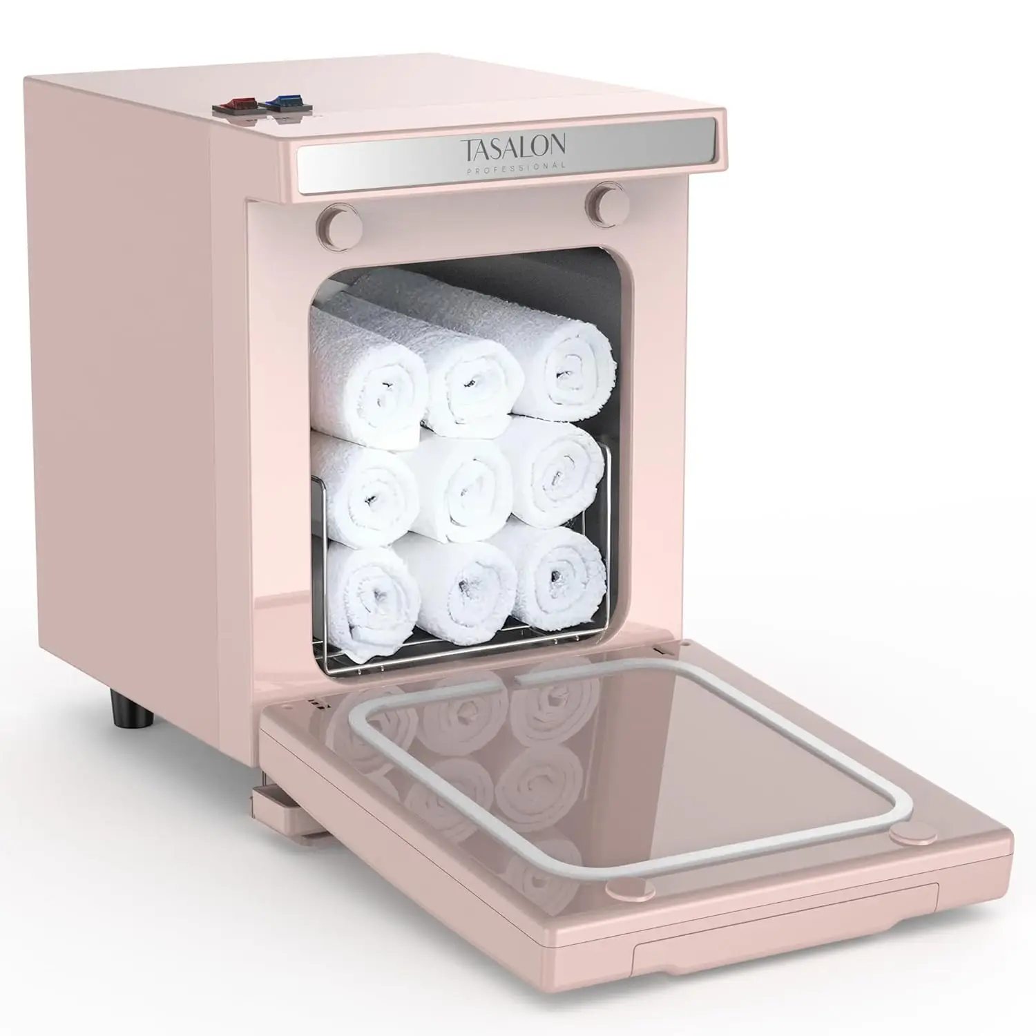 

5L Towel Warmer with Aluminum Chamber, Removable Tray, Fast Heating for Spa Salon Massage - Pink